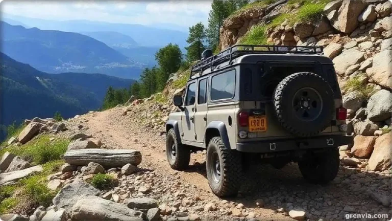 Planning Your Romanian Off-Road Adventure: A Practical Guide 1 4x4 vehicle on a rocky off-road trail through the Romanian Carpathian Mountains.