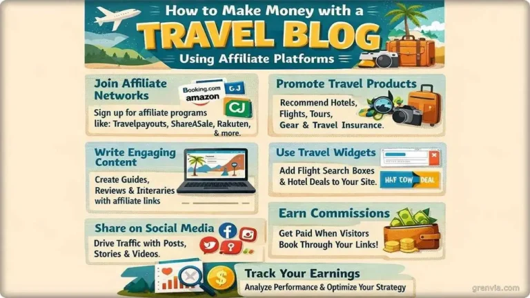 How to Make Money From a Travel Website in 2026 (Even as a Beginner) 1 how to make money with a travel blog using affiliate platforms